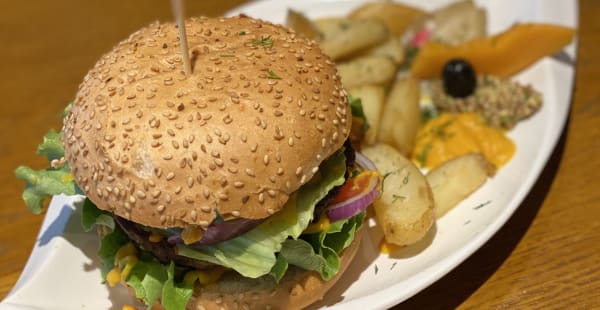 Le Burger vegan fromage vegan - Le Grenier de Notre Dame, Paris