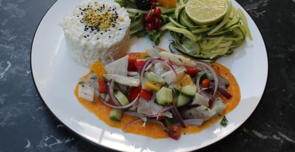 Ceviche de daurade , risotto froid au citron - Le Cru de Paris, Paris