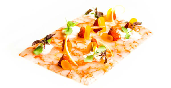 Carpaccio gamberi di Mazara - Senses, Roma