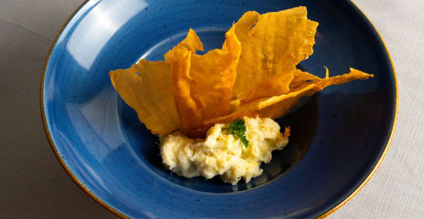 Baccalà Mantecato con sfoglia di phyllo croccante - BucaVino, Roma