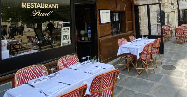 Terrasse côté façade - Restaurant Paul, Paris