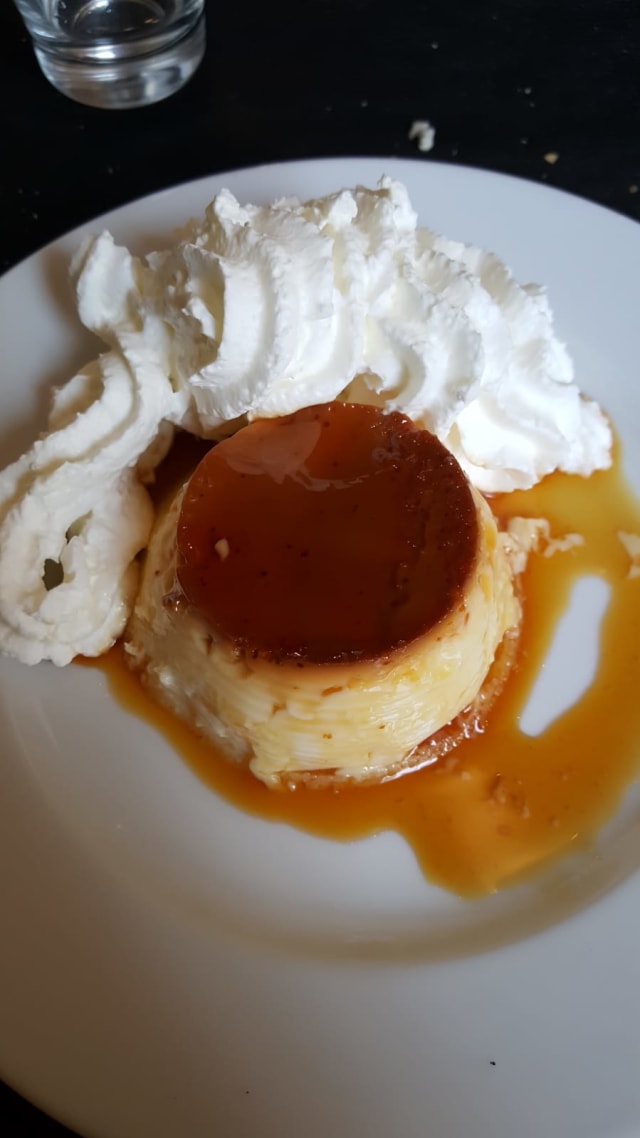 Caramel Flan with Cream - Mesón Don Sancho, Segovia