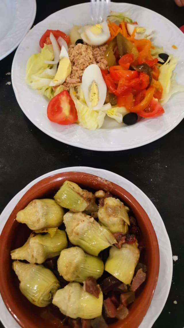 Artichokes with Ham - Mesón Don Sancho, Segovia