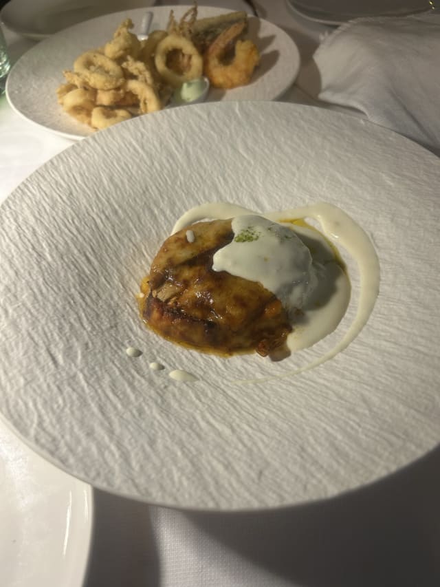 Parmigiana di mare con fonduta di maiorchino  - L'Arco dei Cappuccini, Taormina