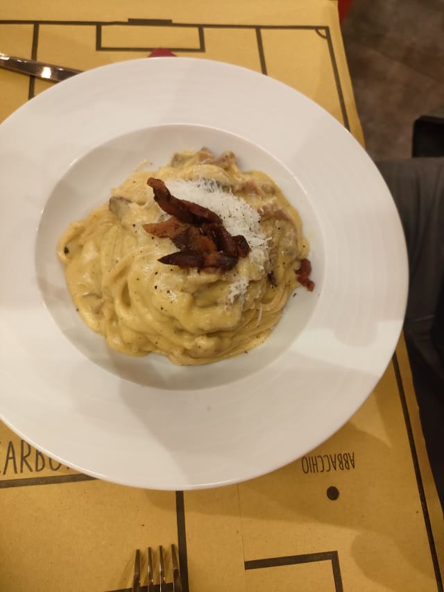 Spaghettoni alla carbonara - La Fraschetta di Portaportese, Rome