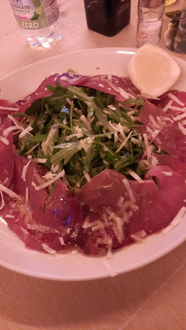 Bresaola con rucola e parmigiano - Antica Hostaria Al Vantaggio, Rome