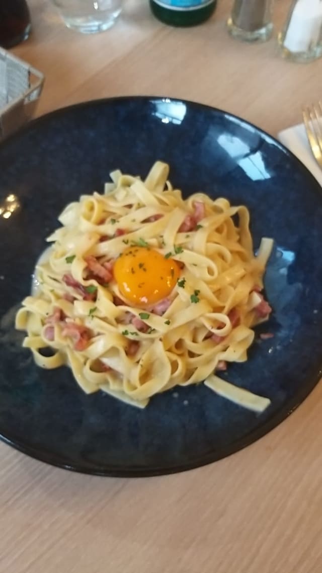 Spaghetti o tagliatelle alla carbonara  - Al Pomodoro