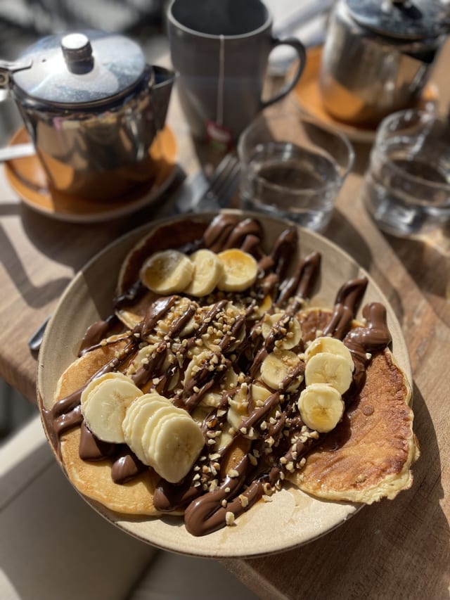 Pancakes banane & chocolat - Long Story, Versailles