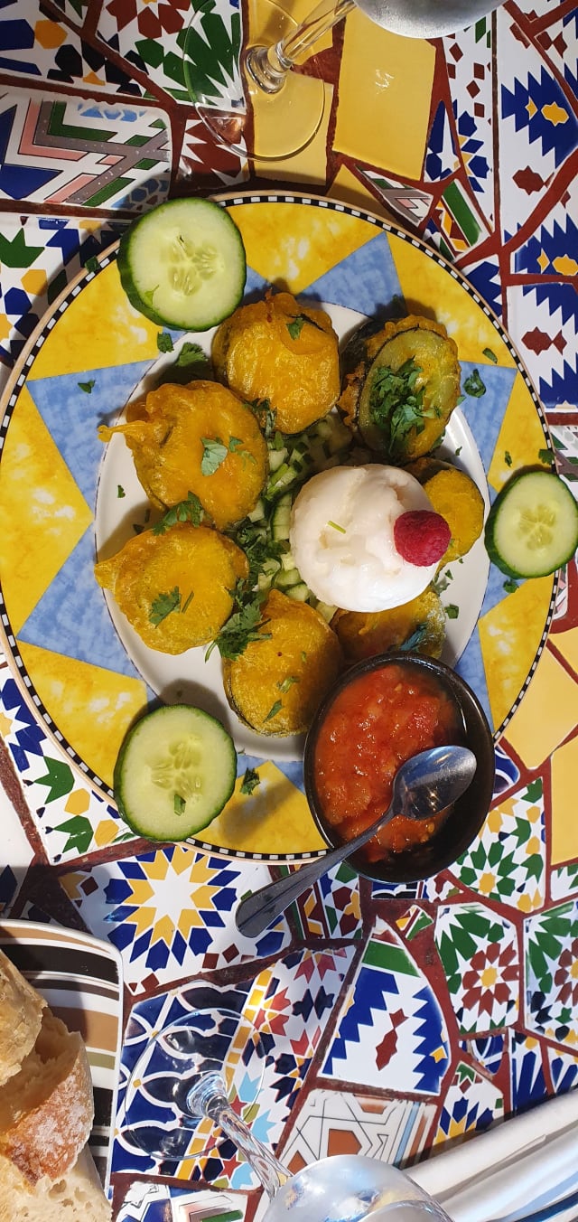 Beignets de Courgettes - Au p'tit cahoua, Paris