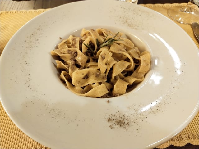 Pappardelle "Luciana Mosconi" con Ragù di Capriolo Selvatico - "Da Rosary" a Torre Sangiovanni