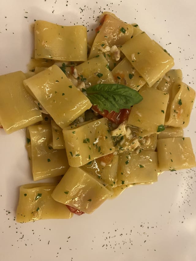 PACCHERI CON  SPIGOLA - Officina zio Pesce, Caserta