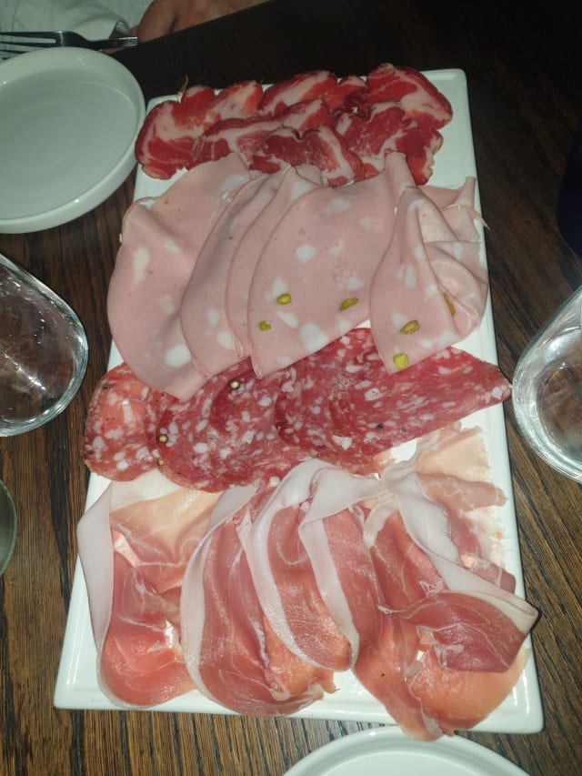 Selezione di salumi dell’antica macelleria falorni  - Hosteria La Stazione, Rome