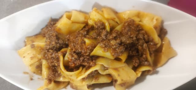 Pappardelle al cinghiale - Hostaria di Pantaneto 55 Siena, Siena