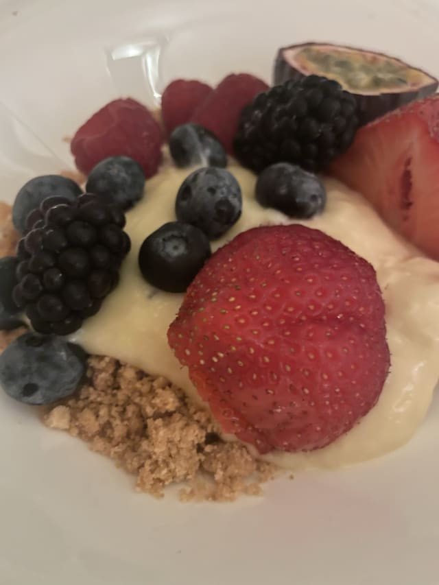 crumble con crema allo zabaione - Il Ducale, Bergamo