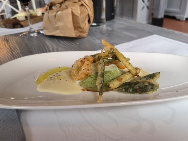 Sformatino di verdure con salsa di pecorino e primizie fritte - Gualdo del Re