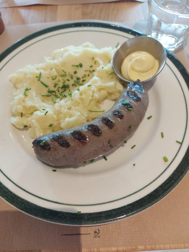 La belle saucisse de la ferme des broux & garniture au choix - Hôtel le Bout du Parc