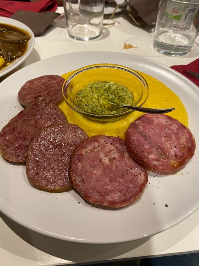 Cotechino con Mostarda e Salsa Verde - La Botteghina - Cucina,Vini e Salumi, Peschiera Del Garda