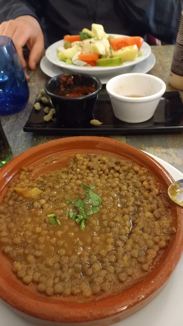 Tayin de lentejas mas verduras - Restaurante Árabe Halal Marrakech, Barcelona