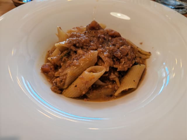 Pasta con ragù di polpo - Ramerino Ristorante Bio, Florence