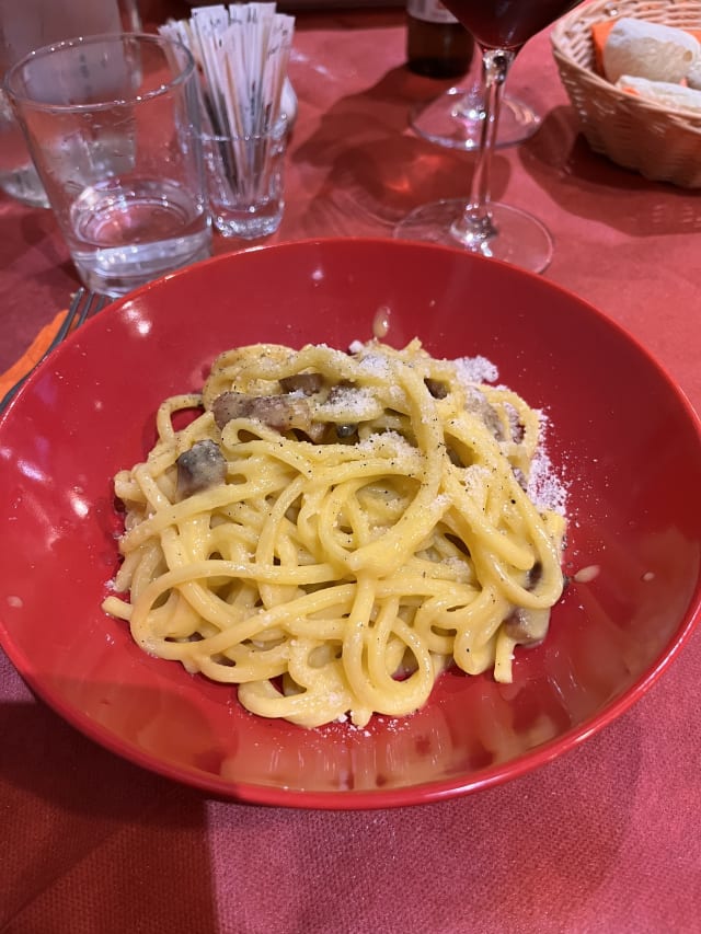 Tonnarelli alla carbonara - Trattoria Bella Roma, Cagliari