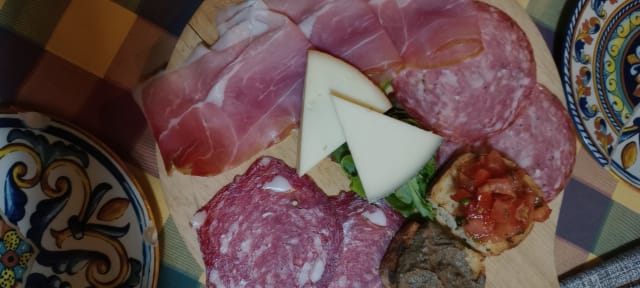 Selezione di salumi formaggio e crostini Toscano - Cacio & Pepe - Via Nazionale, Florence