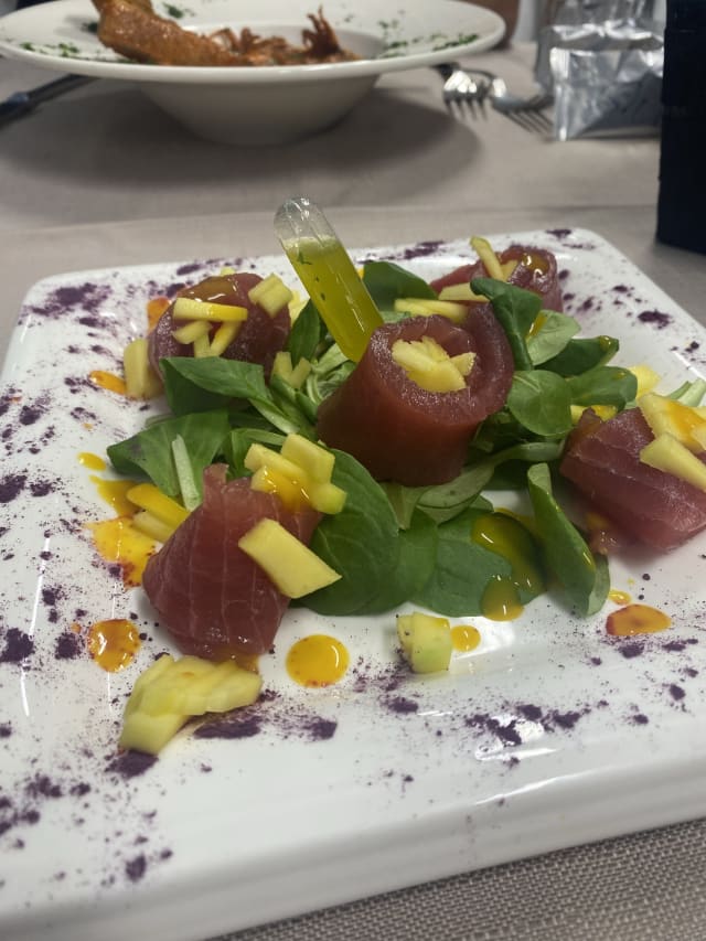 sashimi di tonno agli agrumi e mango - A Casa Ponte di Cinzia & Andy, Turin