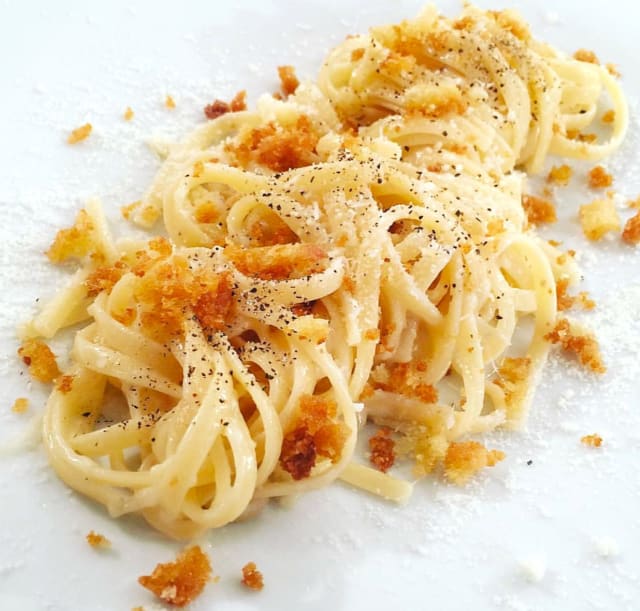 tagliolini alla bottarga di uovo marinato - Da Checco Al Calice d'Oro