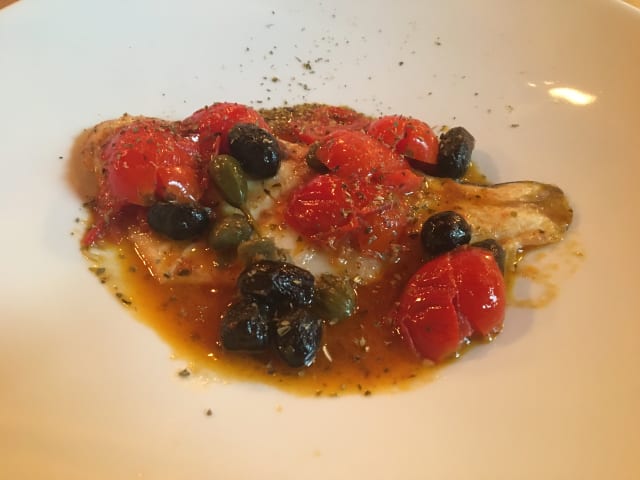 filetto di branzino alla siciliana - La Locanda, Desenzano Del Garda