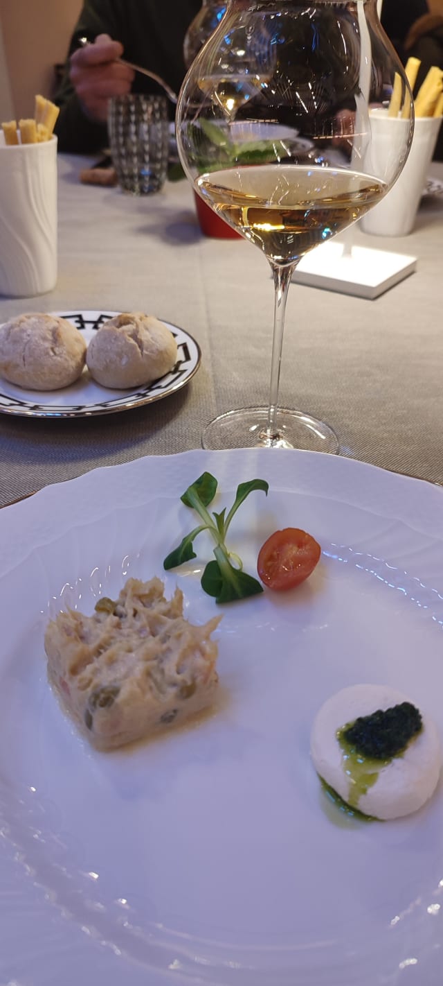 Insalata russa e tomino con salsa verde - La Granda in  Riviera, Savona