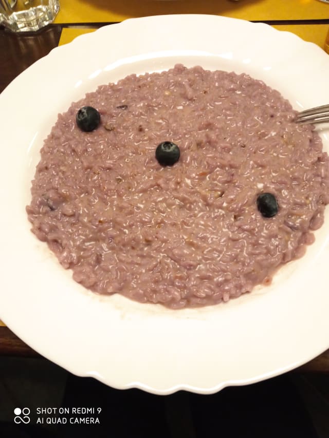 Risotto mirtilli e parmigiano 24 mesi.  - Pepero, Vigevano