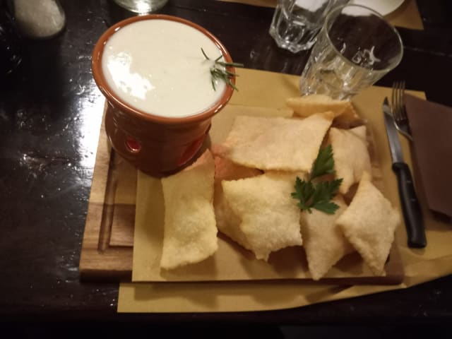 Fonduta di gorgonzola con gnocco fritto - Pepero