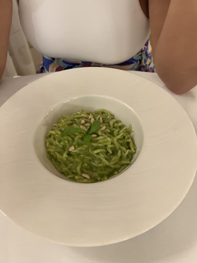 Le Trofiette di Recco con Il Pesto Genovese - Giotto al Bristol Palace, Genoa