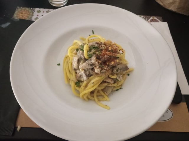 Bigoli con le sarde di lago - Osteria al Vicolo