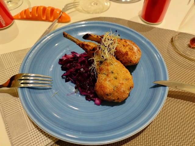 agnello con cavolo viola  - Ristorante Syncronia-Servito dallo Chef