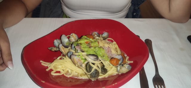 Tagliolino con gambero rosso - La Locanda dei Pescatori