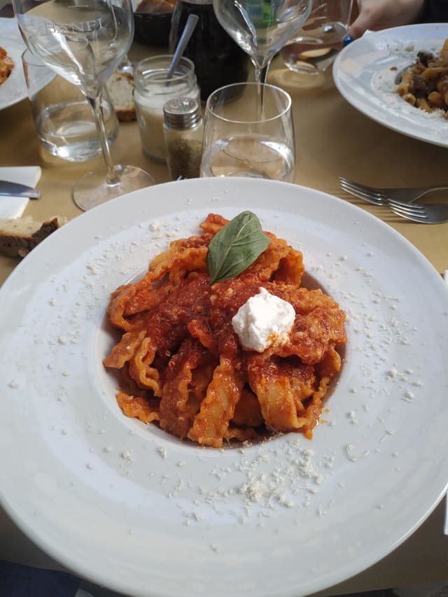 Rigatoni al ragù con polpette - Taverna Luciana