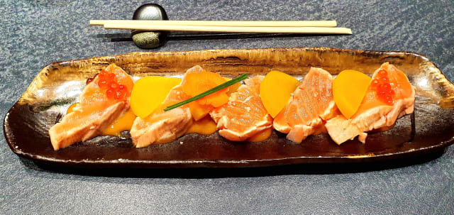 Tataki de saumon, sauce mangue   - Kamome - Mövenpick Hôtel, Geneva