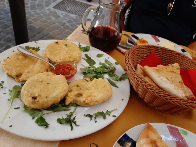 melanzane fritte con pastella di farina di ceci - Da Gigi