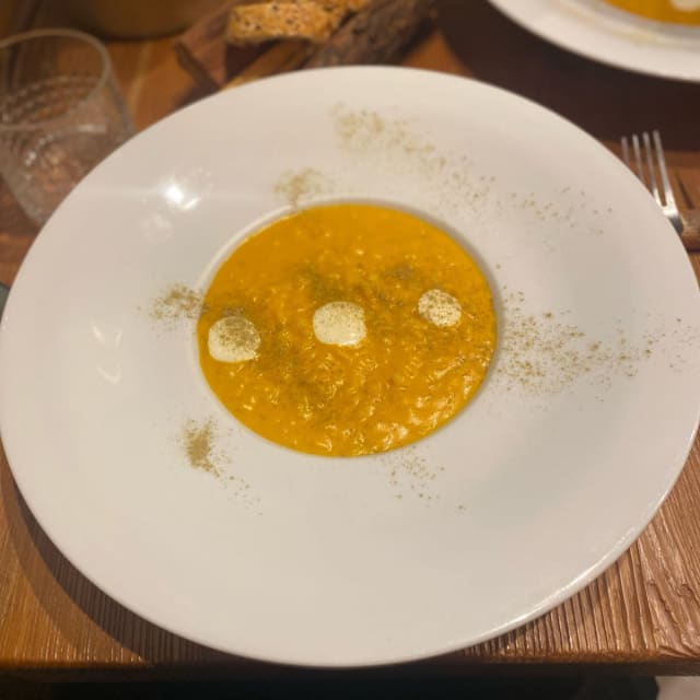 Risotto carnaroli, zucca, gorgonzola e rosmarino - Cek, Cuneo