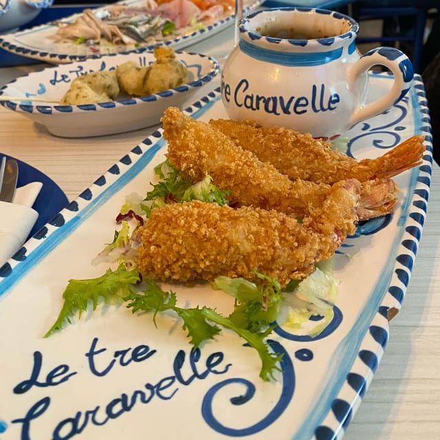 Gamberi in crosta di pane Panko  - Le Tre Caravelle Ristorante e Pescheria, Castellammare Di Stabia