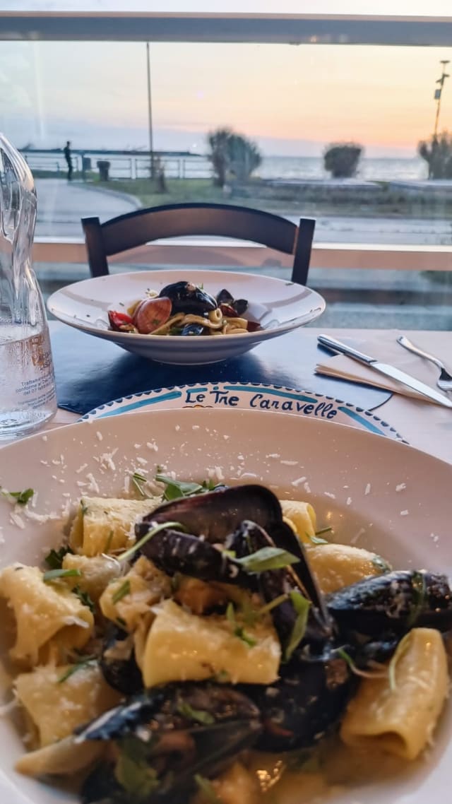 Pacchero cozze,patate,rucola e pecorino  - Le Tre Caravelle Ristorante e Pescheria