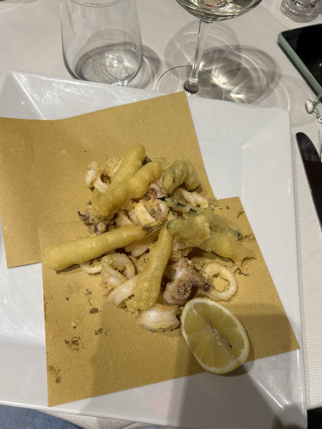 Fritto di calamari e zucchine - Alla Rampa di Porta Pia, Rome