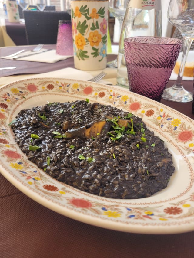 Risotto al nero di seppia - Trattoria Antica Torre, Venice