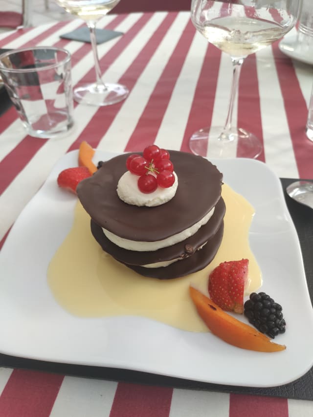 feuillantine au chocolat / crème de café - La Fontaine, Montigny-le-Bretonneux