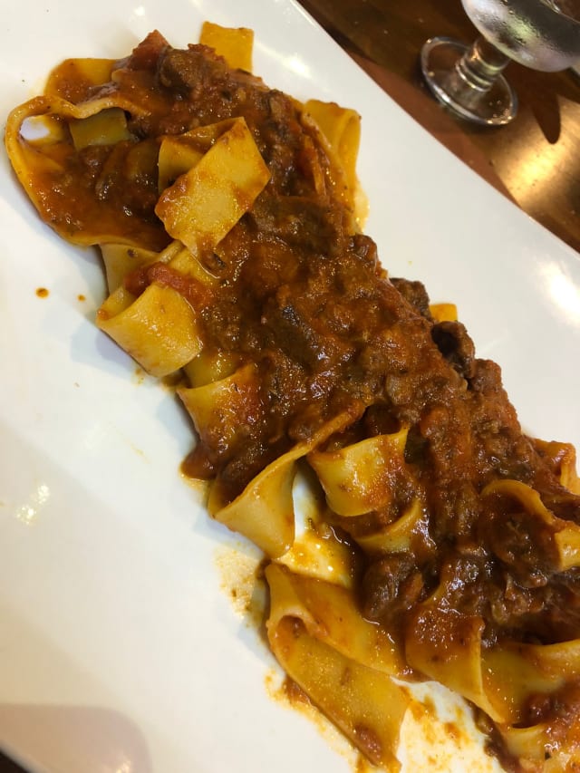 pappardella al cinghiale e fave di cacao  - L'Officina dei Sapori, Rome