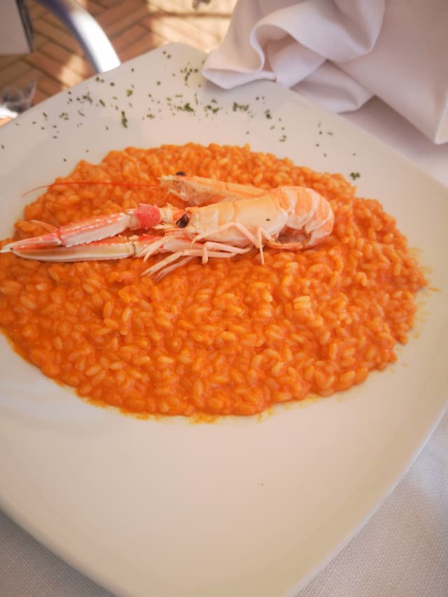 Risotto alla crema di scampi - Aneme e Core, Ostia