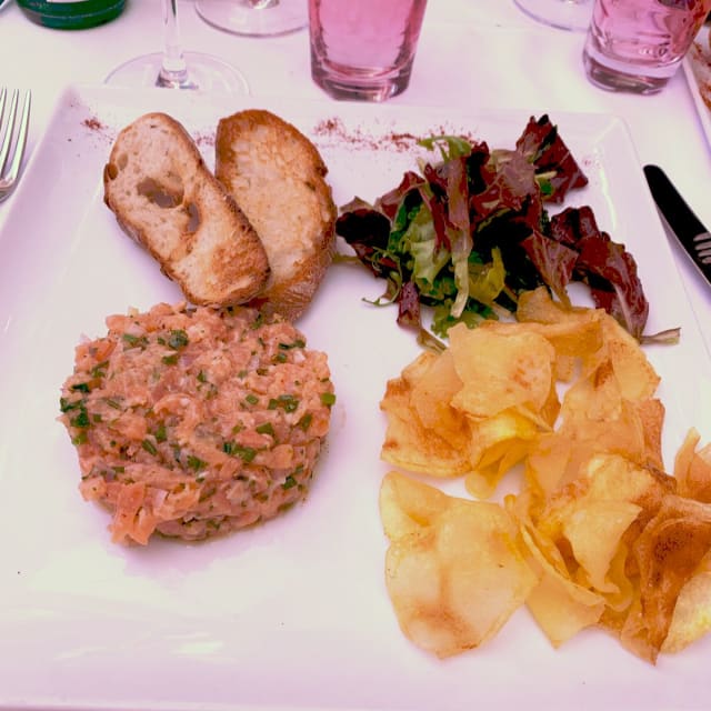 Tartare de boeuf et chips Milan au menu - Le Milan, Geneva