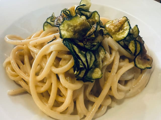 Bucatini cacio e pepe  - Algrano Bistro, Barcelona