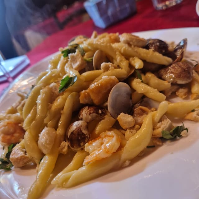 Torciarello vongole gamberetti e tarallo - Acquasanta - Le Delizie per Bacco