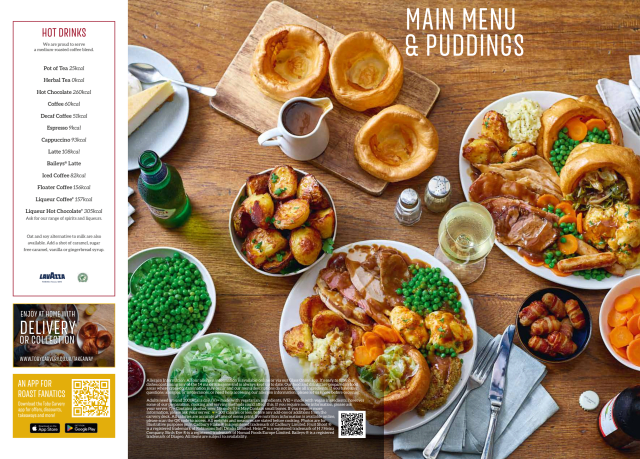 Carte et Menus 2024 - Toby Carvery Gravesend à Gravesend | TheFork